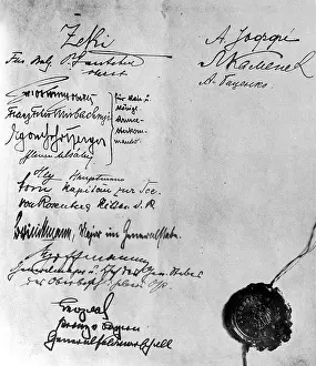 Signatures: Signed Treaty of Brest-Litowsk, 1918