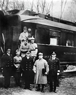 Foch: Signing of Armistice, Compiegne Forest, Northern France