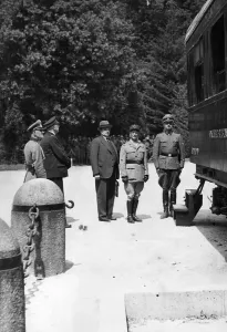 Negotiators: Signing of the armistice at CompiEugne, 1940