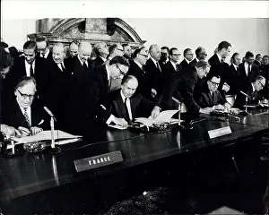 Schumann: Signing of Berlin Agreement, Germany