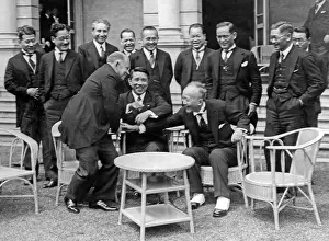 Handshake: Signing of a contract, 1930s
