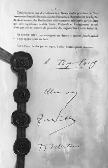 Clemenceau: Signing of the peace protocol of Versailles