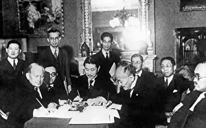 Prefecture: Signing of a treaty, 1930s