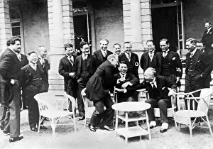 Handshake: Signing of a treaty, 1930s