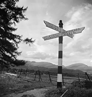 Fells: Signpost In Cumbria
