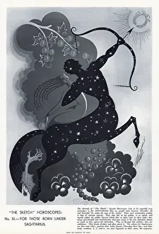 Sagittarius: Signs of the Zodiac by Erte - Sagittarius