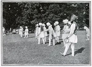 Coronations: Sikh Officers playing quoits at Hampton Court Palace, 1902