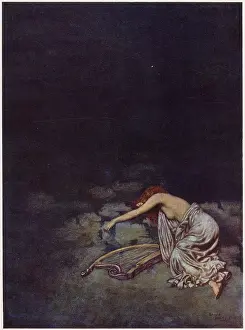 Melancholy: Silence, Edgar Allan Poe, Dulac illustration