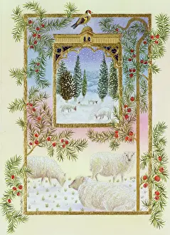 Goldfinch: Silent Night ' sheep in the snow