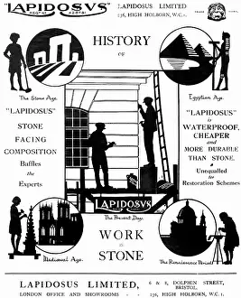 Stonemason: Silhouette advertisement for Lapidosus Limited