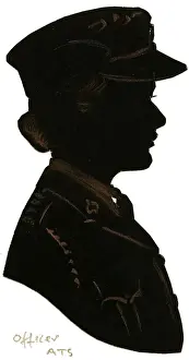 H L Oakley Collection: Silhouette of an ATS officer