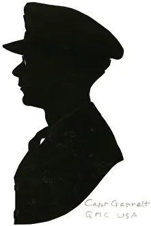 H L Oakley Collection: Silhouette of Captain Garrett, QMC USA