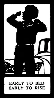 Proverb: Silhouette, Early to Bed, Early to Rise