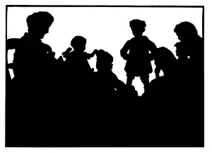 Traill: Silhouette of family group