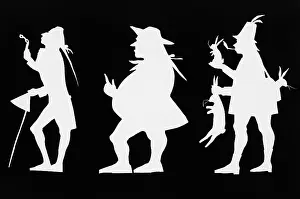 Schwind: Silhouette of three figures