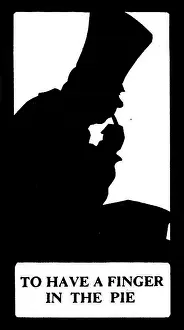 Proverb: Silhouette, To Have a Finger in the Pie