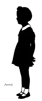 Avril: Silhouette of a girl