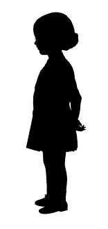 H L Oakley Collection: Silhouette of girl