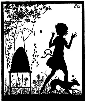 Hive: Silhouette, Girl and Beehive