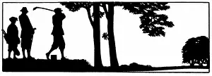 Putter: Silhouette of a golfing scene