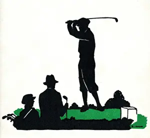 Putter: Silhouette of a golfing scene