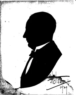 H L Oakley Collection: Silhouette of Gustav Holst, composer