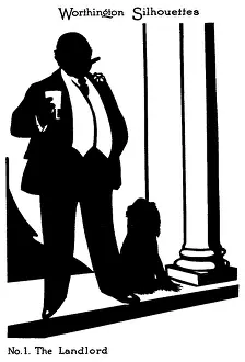 Worthington: Silhouette of a landlord and his dog