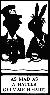 Teacup: Silhouette, As Mad As A Hatter (or March Hare)