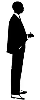 Broome: Silhouette of man in spats