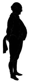 Pickwick: Silhouette of a man in tailcoat and spectacles