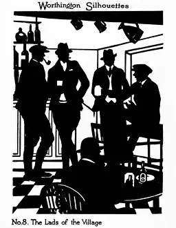 Worthington: Silhouette of men in a pub