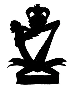 Asymmetrical: Silhouette of a military badge
