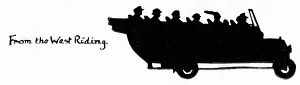 H L Oakley Collection: Silhouette of passengers in a charabanc