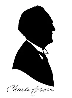 Coborn: Silhouette portrait of Charles Coborn, music hall performer