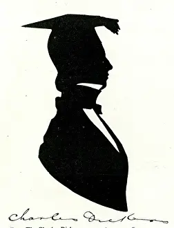 Dickens: Silhouette portrait of Charles Dickens