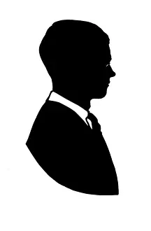 Ledward: Silhouette portrait of Gilbert Ledward, sculptor