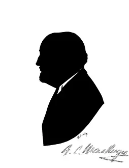 Silhouette portrait of a man