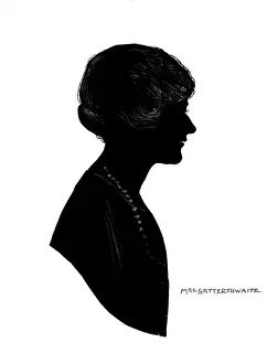 Satterthwaite: Silhouette portrait of Mrs Satterthwaite