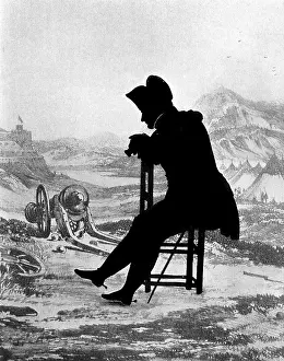 Edouart: Silhouette portrait of Napoleon