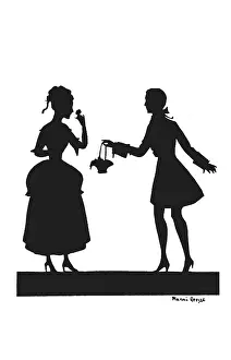 Bewigged: Silhouette - Postcard Design
