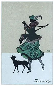Striding: Silhouette - Postcard Design