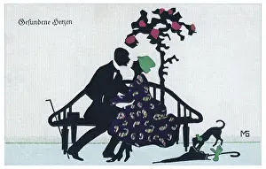 Herzen: Silhouette - Postcard Design