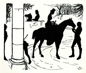 Burnand: Silhouette, Preparing for the Hunt