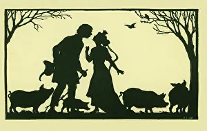 Menial: Silhouette. Princess & the Swineherd