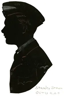 H L Oakley Collection: Silhouette of RAF OCTU officer