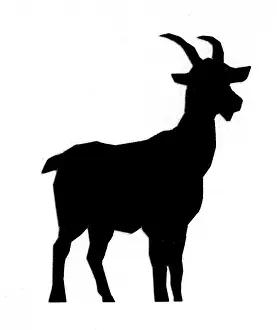 Mascots: Silhouette of regimental goat (Welch Regiment)