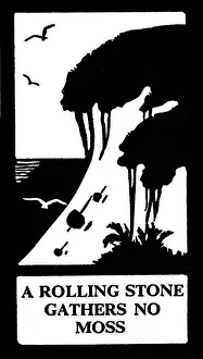 Proverb: Silhouette, A Rolling Stone Gathers No Moss