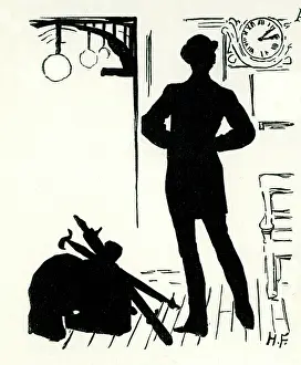 Burnand: Silhouette, At the Station