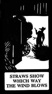 Proverb: Silhouette, Straws Show Which Way the Wind Blows
