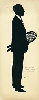 Racquets: Silhouette of a tennis player